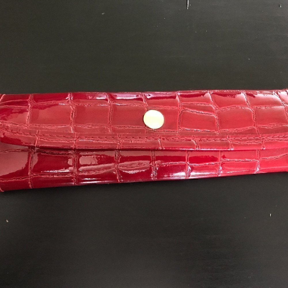 Red Elizabeth Arden Makeup Brush Pouch